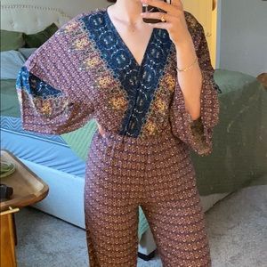 Boho long sleeve jumpsuit